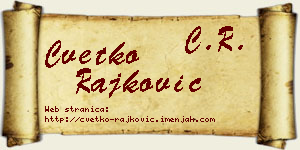 Cvetko Rajković vizit kartica